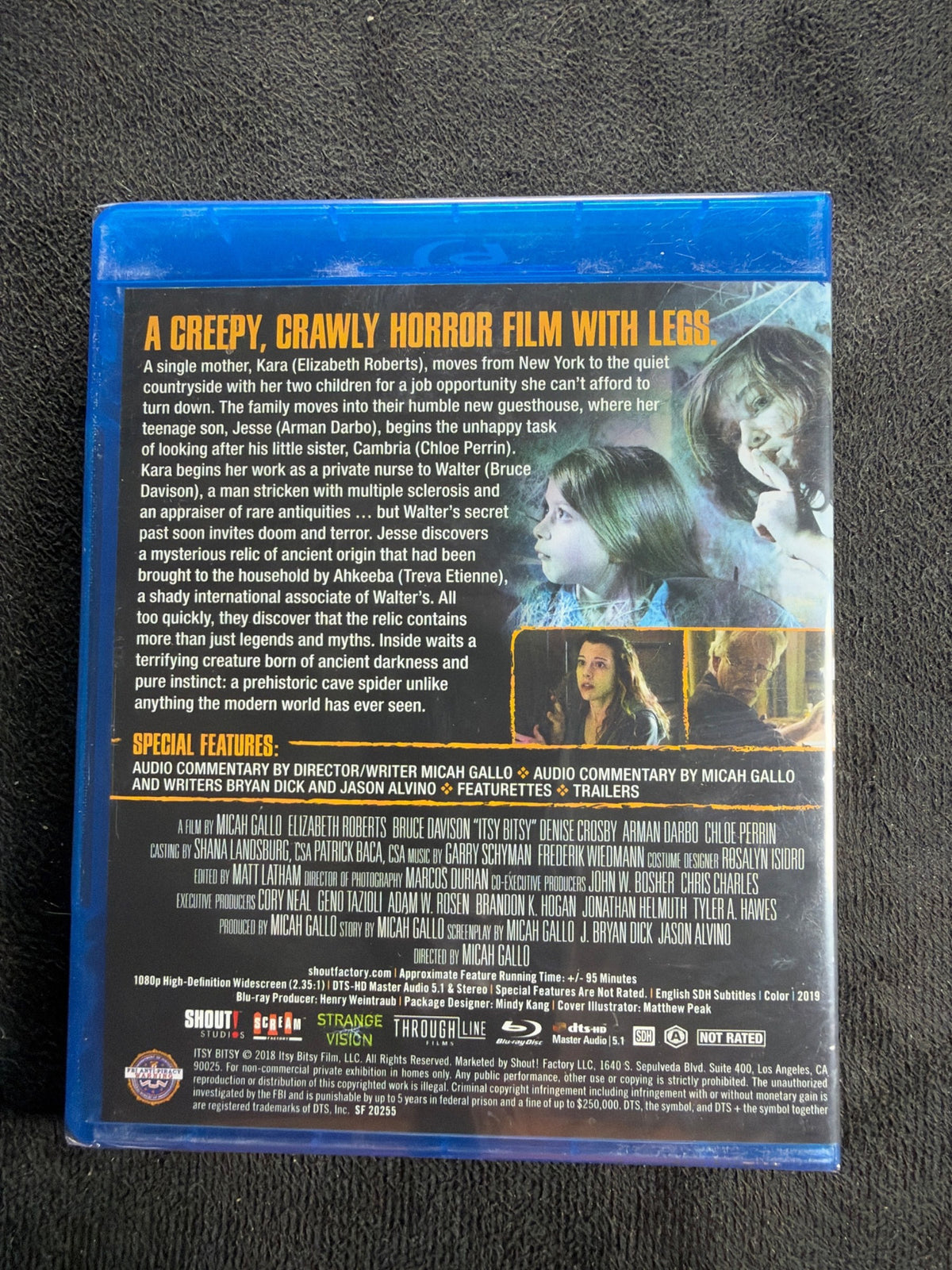 Itsy Bitsy (Blu-ray, Scream Factory, 2019 Horror Classic, NEW/Sealed)