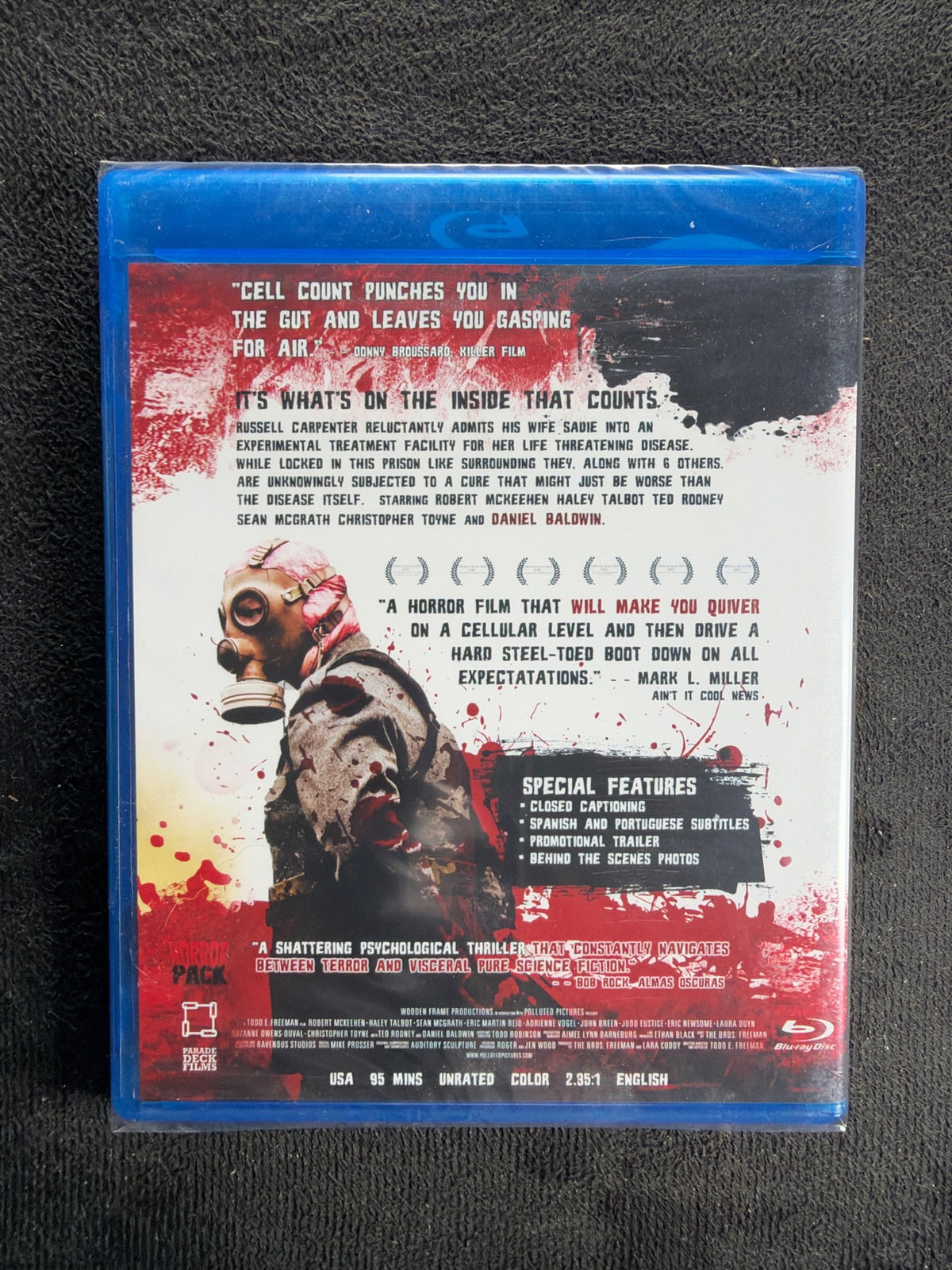 Cell Count (Blu-ray, HorrorPack, Signed, 2012 Horror, Widescreen, NEW/Sealed)