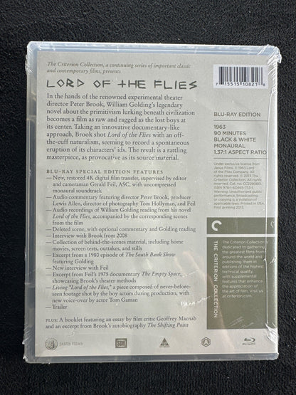 Lord of the Flies (Blu-ray, Criterion Collection, 60's Classic. NEW/Sealed)