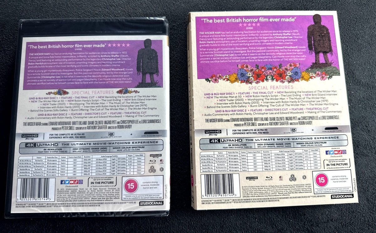The Wicker Man (50th Anniversary) (4K UHD, Studio Canal, Slipcover, NEW/Sealed)