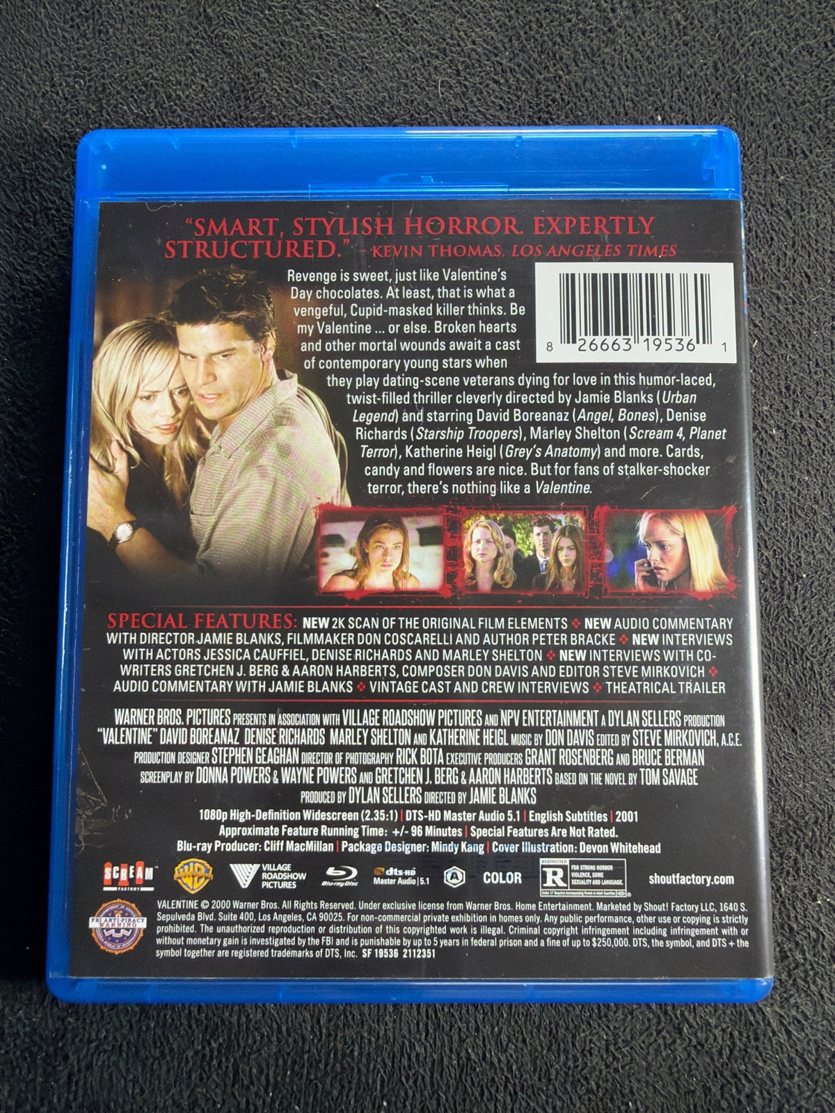 Valentine (Blu-ray, Scream Factory, Collector's Edition, 2001 Horror)
