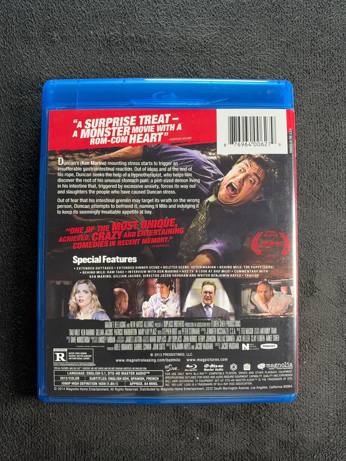 Bad Milo! (Blu-ray, Magnolia Pictures, 2013 Horror Classic, Widescreen)