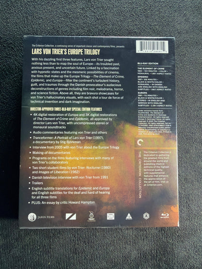 Lars Von Trier’s Europe Trilogy (Blu-ray, Criterion Collection, NEW/Sealed)