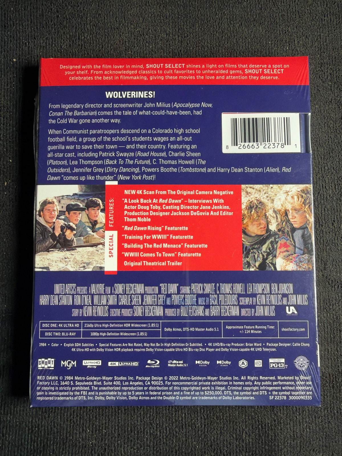 Red Dawn (4K Ultra HD, Shout! Factory, Slipcover, 80's Classic, NEW/Sealed)
