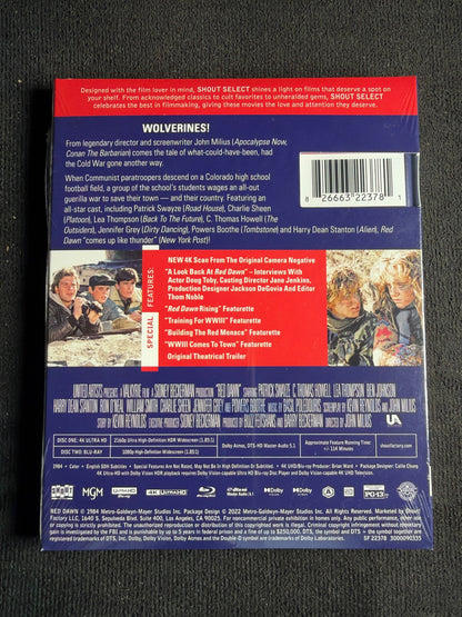Red Dawn (4K Ultra HD, Shout! Factory, Slipcover, 80's Classic, NEW/Sealed)