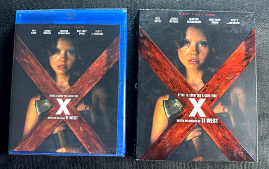 X (Blu-ray, Lionsgate Films, Slipcover, Mia Goth Classic, NEW/Sealed)
