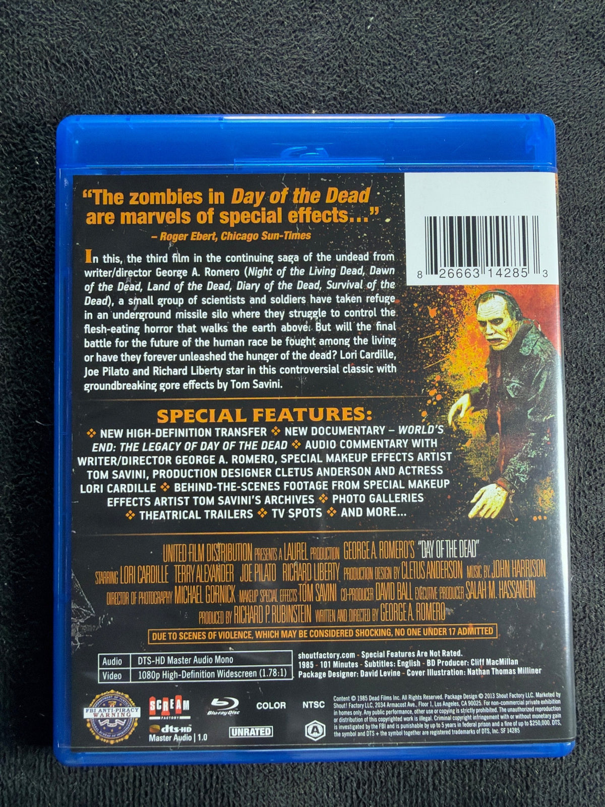 Day of the Dead (Blu-ray, Scream Factory, Collector's Ed, 80's Horror Classic)
