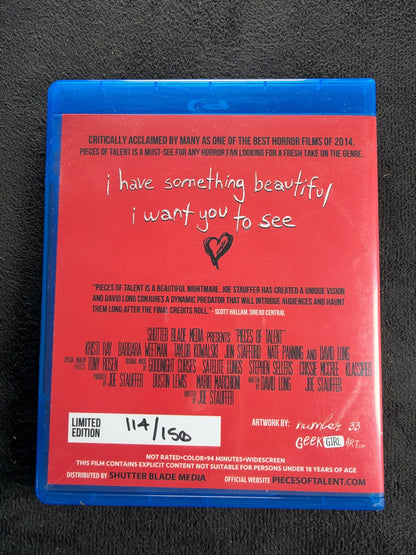 Pieces of Talent (Blu-ray, Shutter Blade Media, Limited Ed 150 Made, Signed)