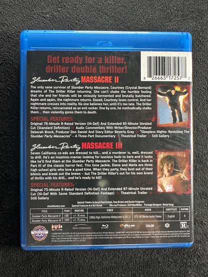 Slumber Party Massacre II  & III (2 & 3)  Blu-ray, Scream Factory, OOP)
