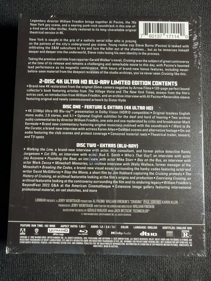 Cruising (4K Ultra HD, Arrow Video, Slipcover, Limited Edition, NEW/Sealed)