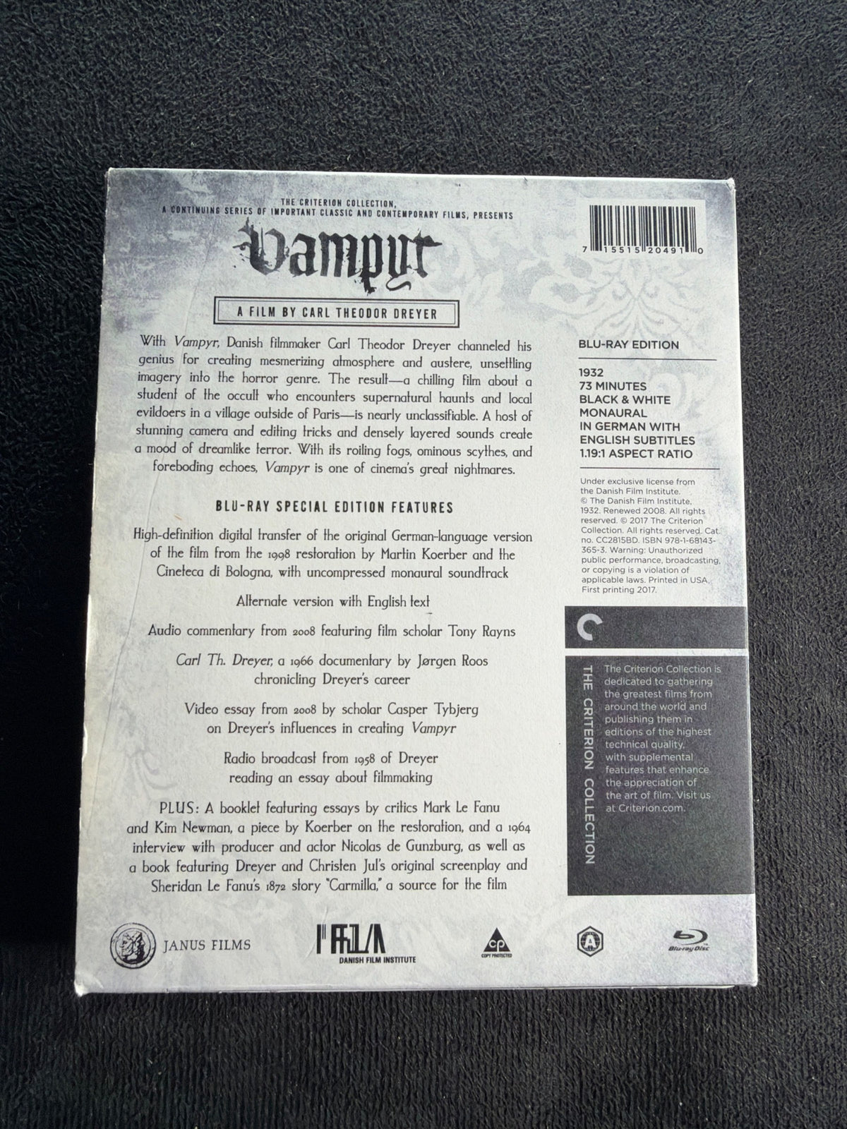 Vampyr (Blu-ray, Criterion Collection, 30's Classic, Special Edition)