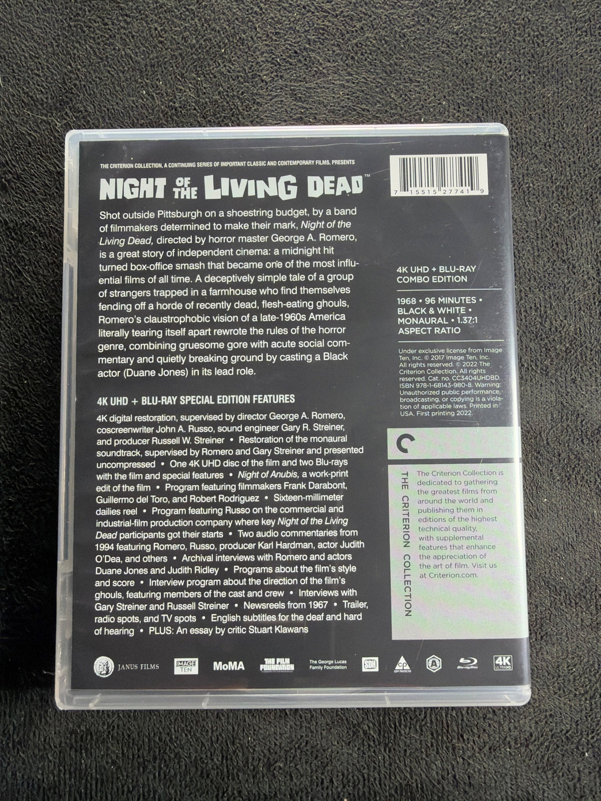 Night of the Living Dead (4K Ultra HD, Criterion Criterion, Special Edition)