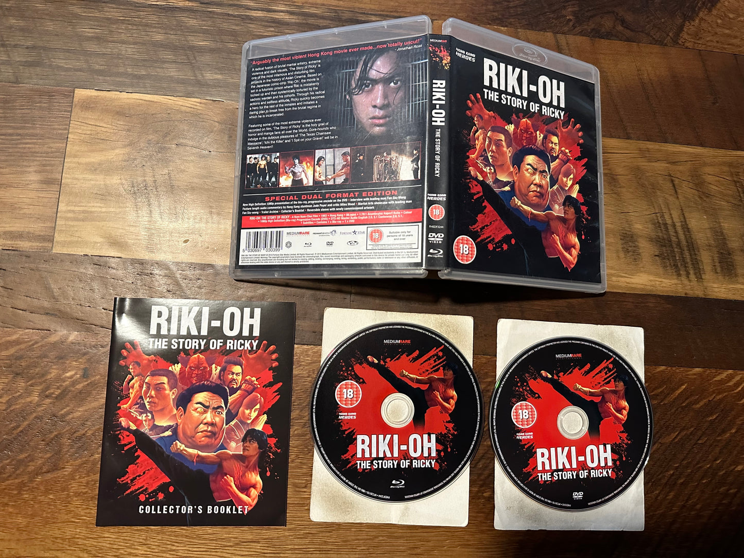 Riki-Oh The Story Of Ricky Blu ray/DVD-Free Mantle-Region B-Booklet