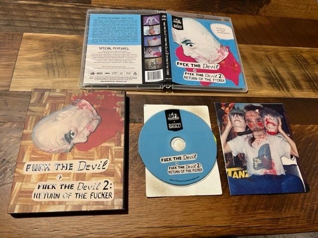 Fuck the Devil 1 & 2 Blu ray - Vinegar Syndrome Partner Label - Slipcover