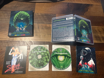 Contamination Blu ray-Arrow Video-Special Edition-Slipcover-Booklet