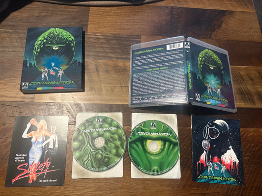 Contamination Blu ray-Arrow Video-Special Edition-Slipcover-Booklet
