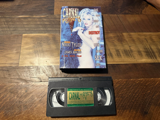 Carnal Instincts VHS-Large Box Style Case-Nikki Tyler Classic-Rare