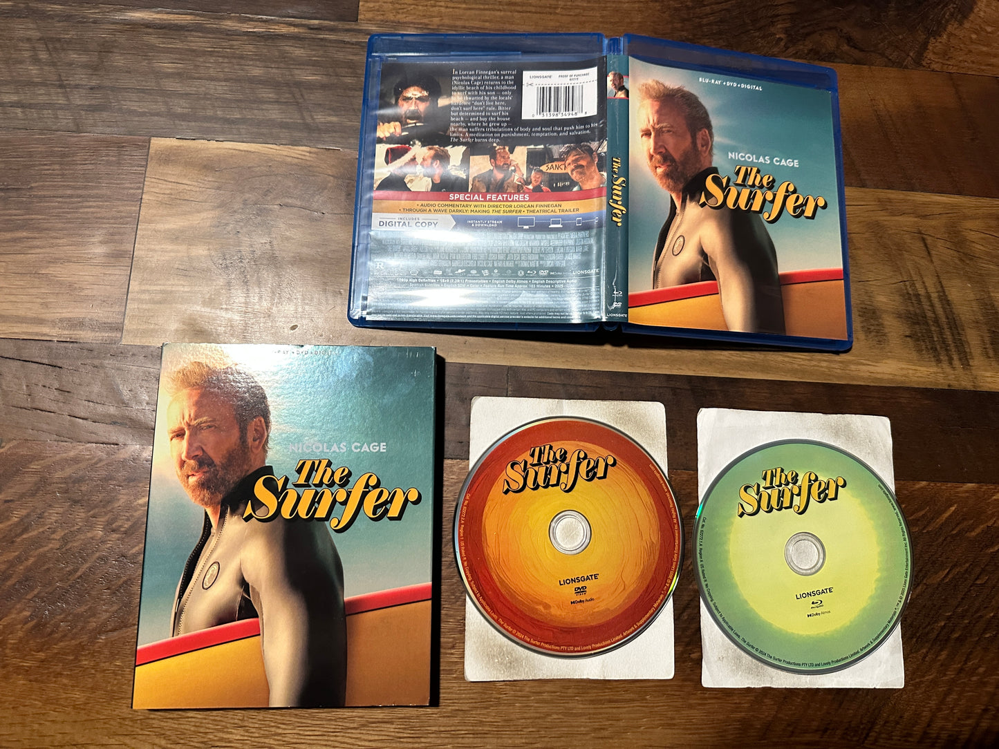 The Surfer (Blu ray/DVD, Lionsgate, Nicholas Cage, Slipcover, No Digital)