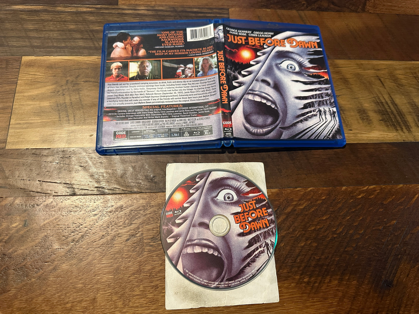 Just Before Dawn Blu ray-Code Red-80’s Horror Classic-Rare-OOP-