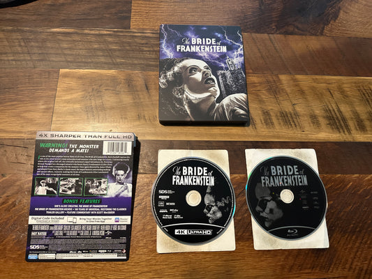 The Bride Of Frankenstein (4K Ultra HD, Steelbook, 90th Ann, No Digital)