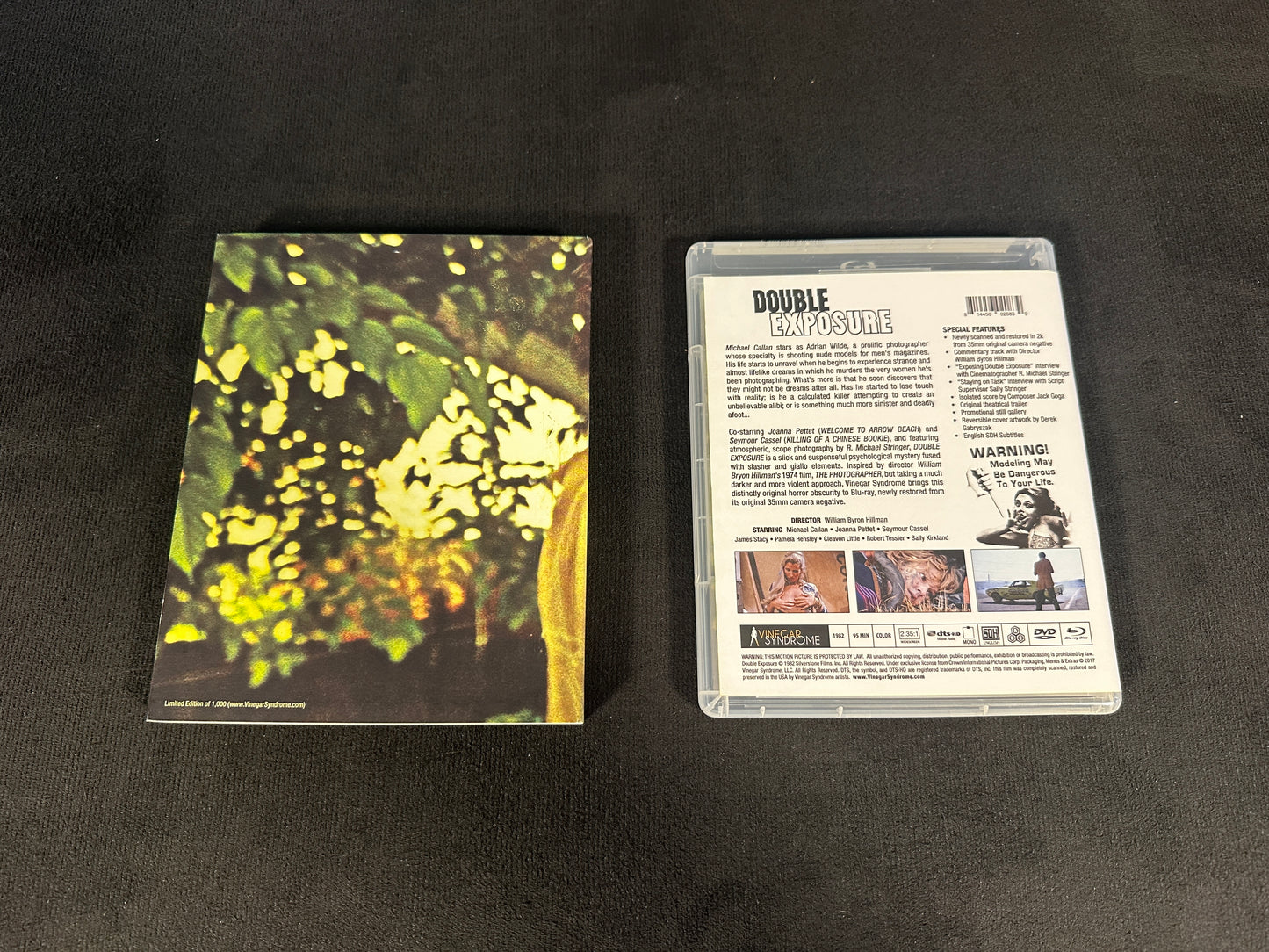 Double Exposure (Blu ray, Vinegar Syndrome, Rare OG Slipcover, 2 Disc, 80’s)