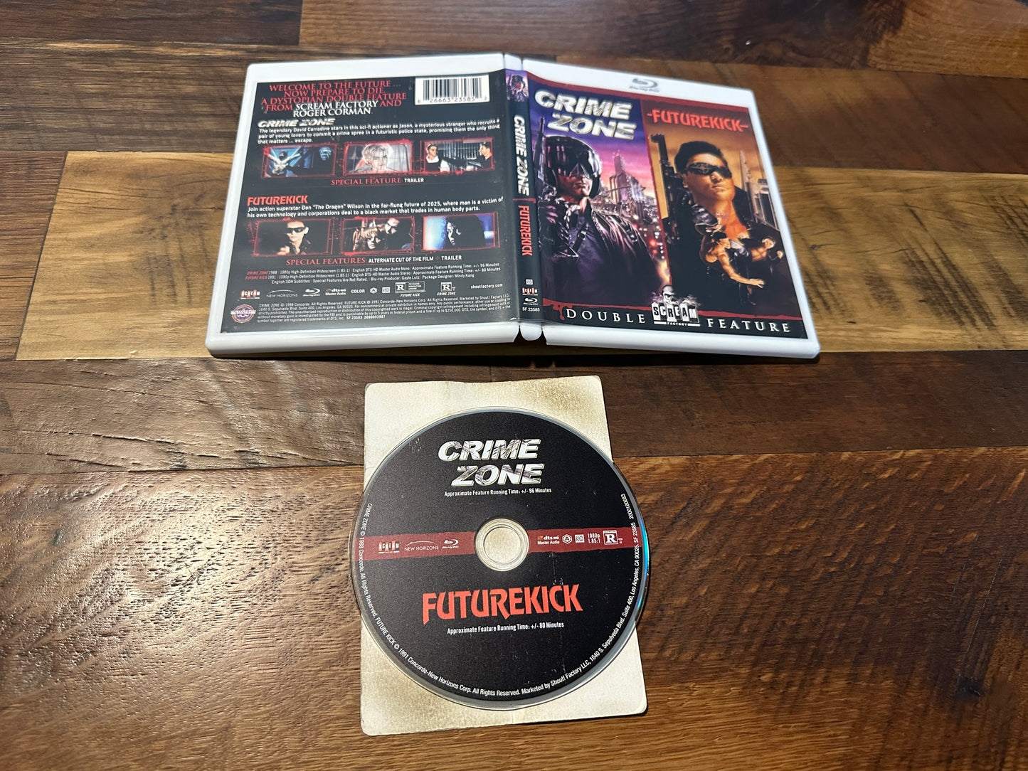 Crime Zone & Futurekick (Blu ray, Scream Factory, Double Feature)