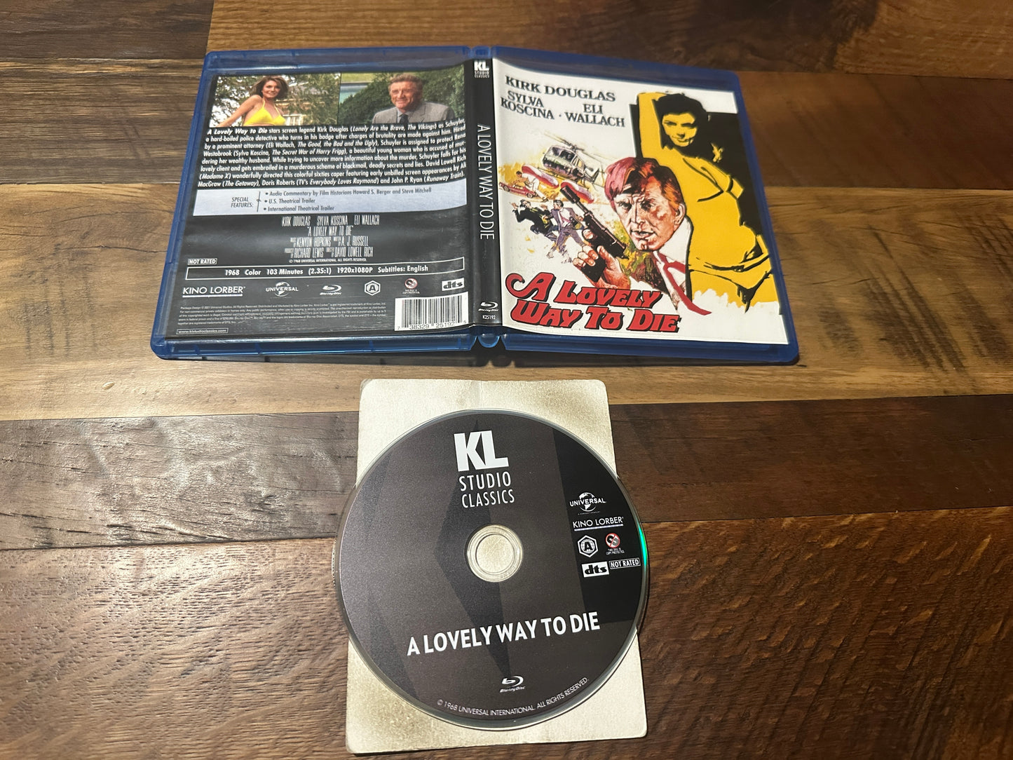A Lovely Way To Die (Blu ray, Kino Lorber, Kirk Douglas 60’s Classic)