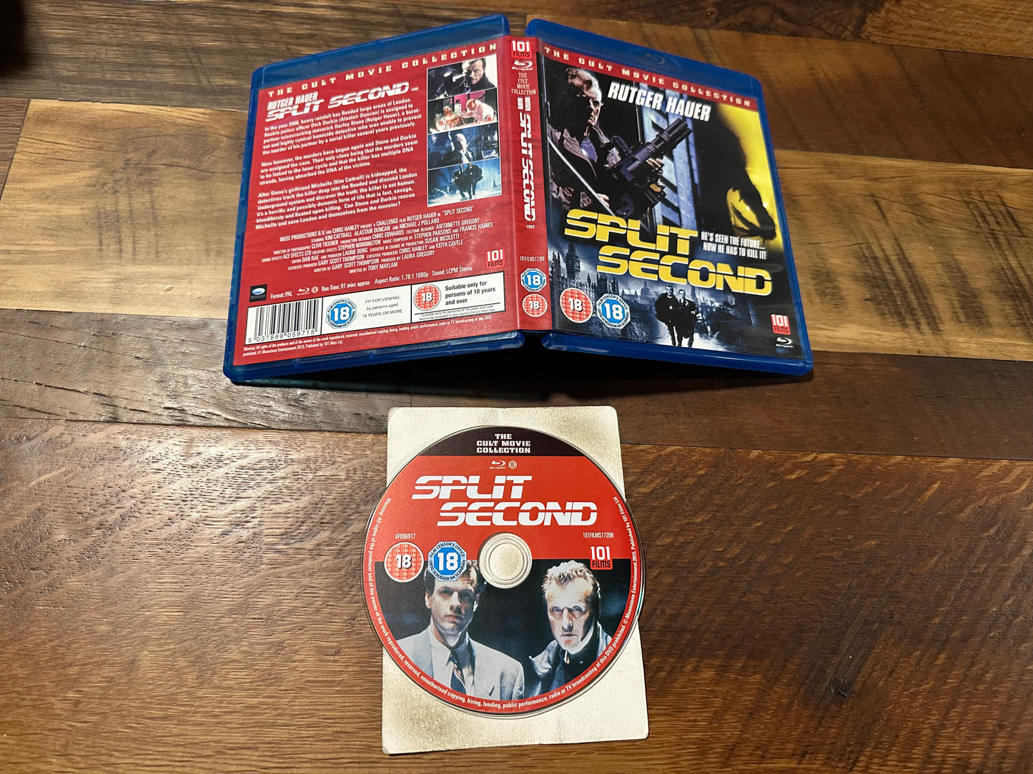 Split Second Blu ray-101 Films-Rutger Hauer Classic-Cult Movie Collection