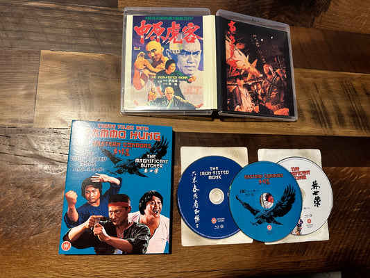 Three Films With Sammo Hung (Blu ray, Eureka, Region B, Slipcover, Special Ed)