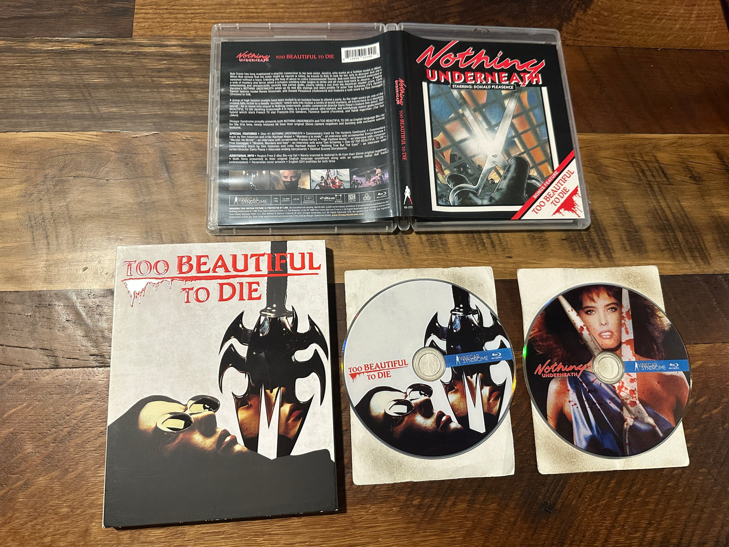 Nothing Underneath & Too Beautiful To Die (Blu ray, Vinegar Syndrome, Slip)