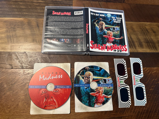 Silent Madness 3D Blu ray-Vinegar Syndrome-Slipcover-2-Disc-