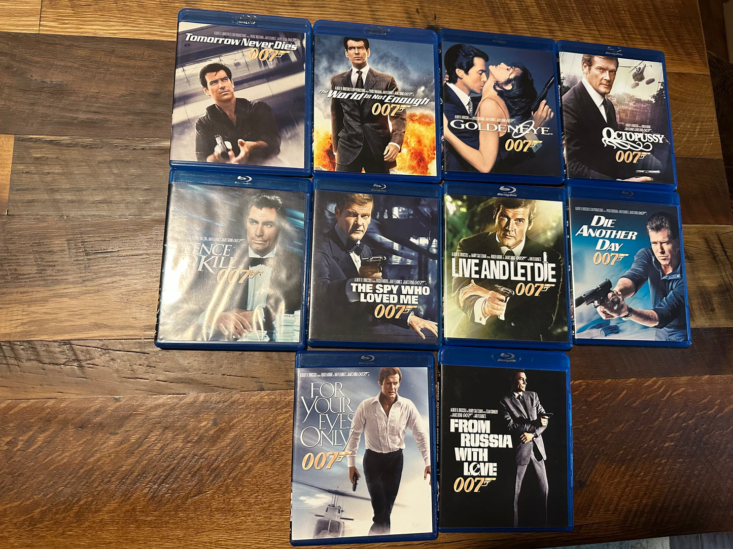 007 James Bond Blu ray 10 Movie Lot-License To Kill &Live and Let Die