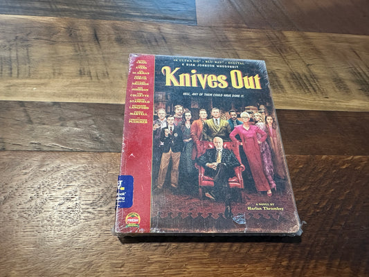Knives Out (4K Ultra HD/Blu ray, Lionsgate, Slipcover, Steelbook, NEW)