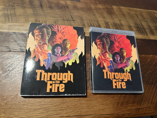 Through The Fire Blu ray-Vinegar Syndrome-Slipcover-80’s-NEW