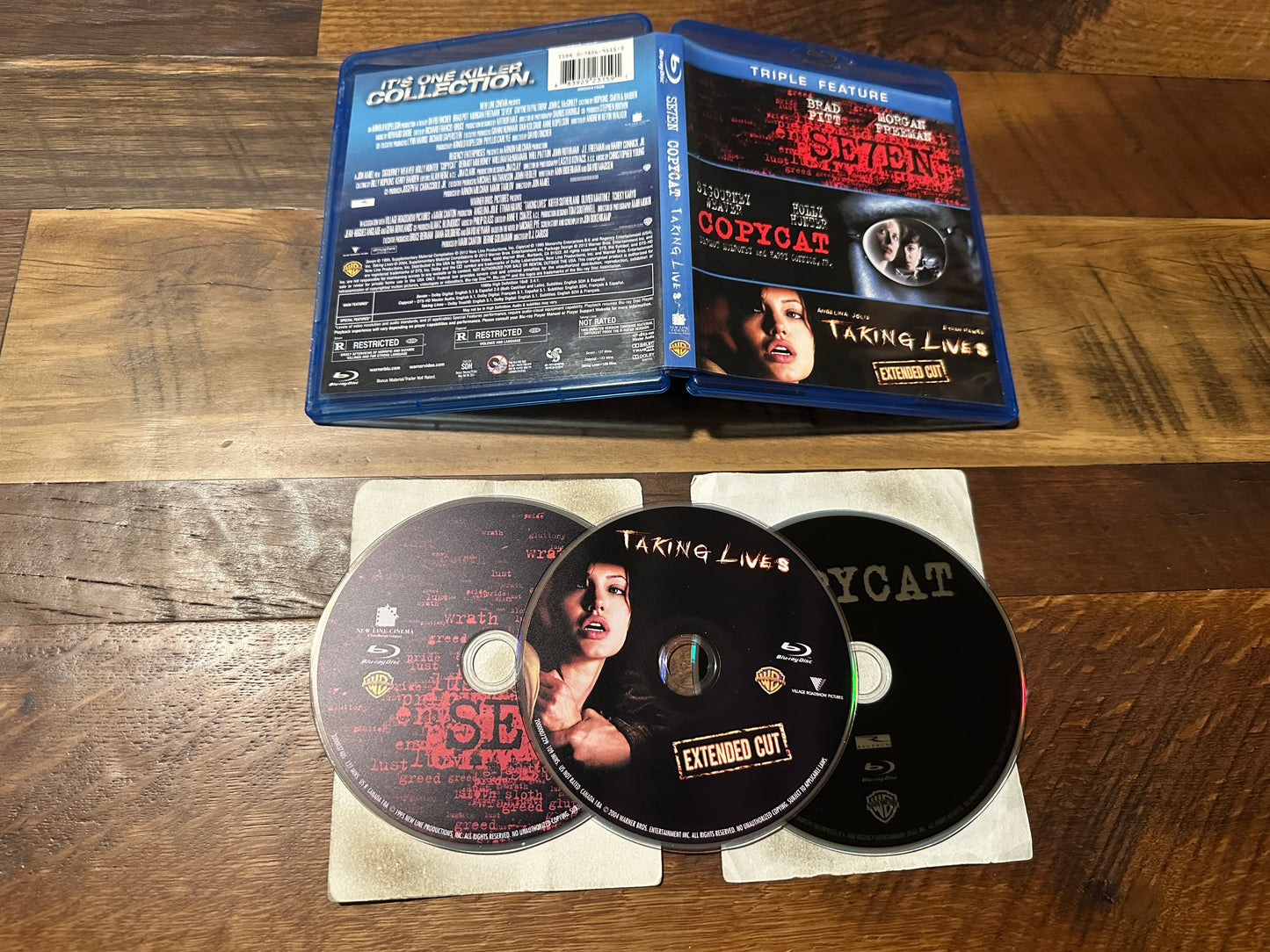 Seven & Copycat & Taking Lives (Blu rays, Warner Bros, Triple Feature)