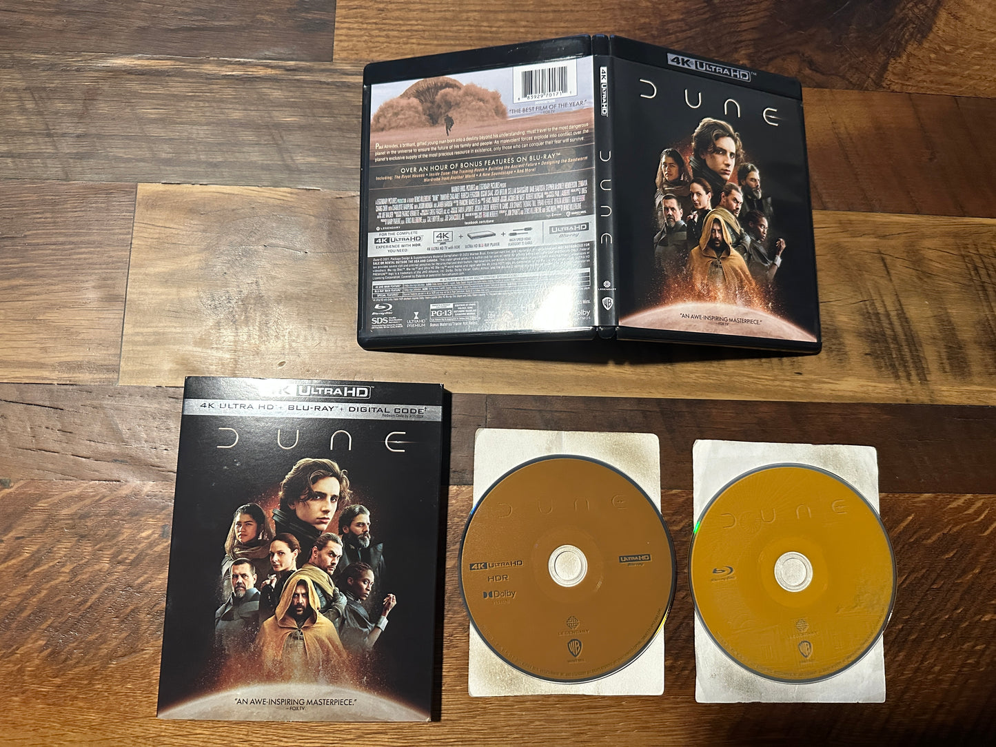 Dune 2021 (4K Ultra HD/Blu ray, 2 Disc, Warner Bros, Slipcover, No Digital)