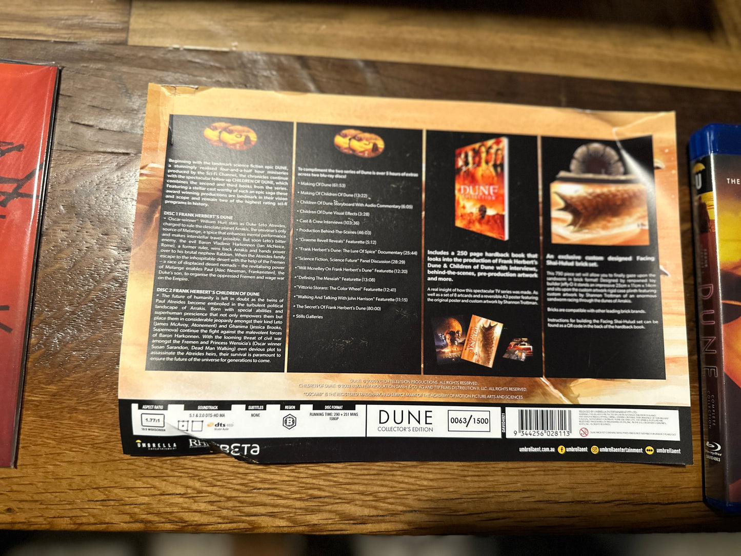 Frank Herbert Dune (Blu ray, Umbrella Ent, Lego Set, Booklet, 1500 Made)
