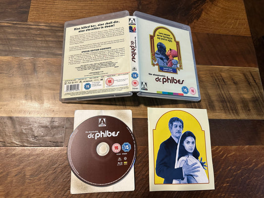 The Abominable Dr. Phibes Blu ray-Arrow Video-Region B-Booklet-