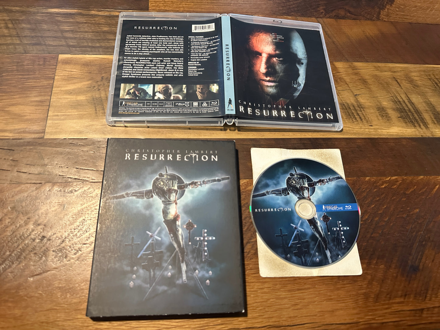 Resurrection Blu ray-Vinegar Syndrome-Slipcover-90’s Horror Classic-