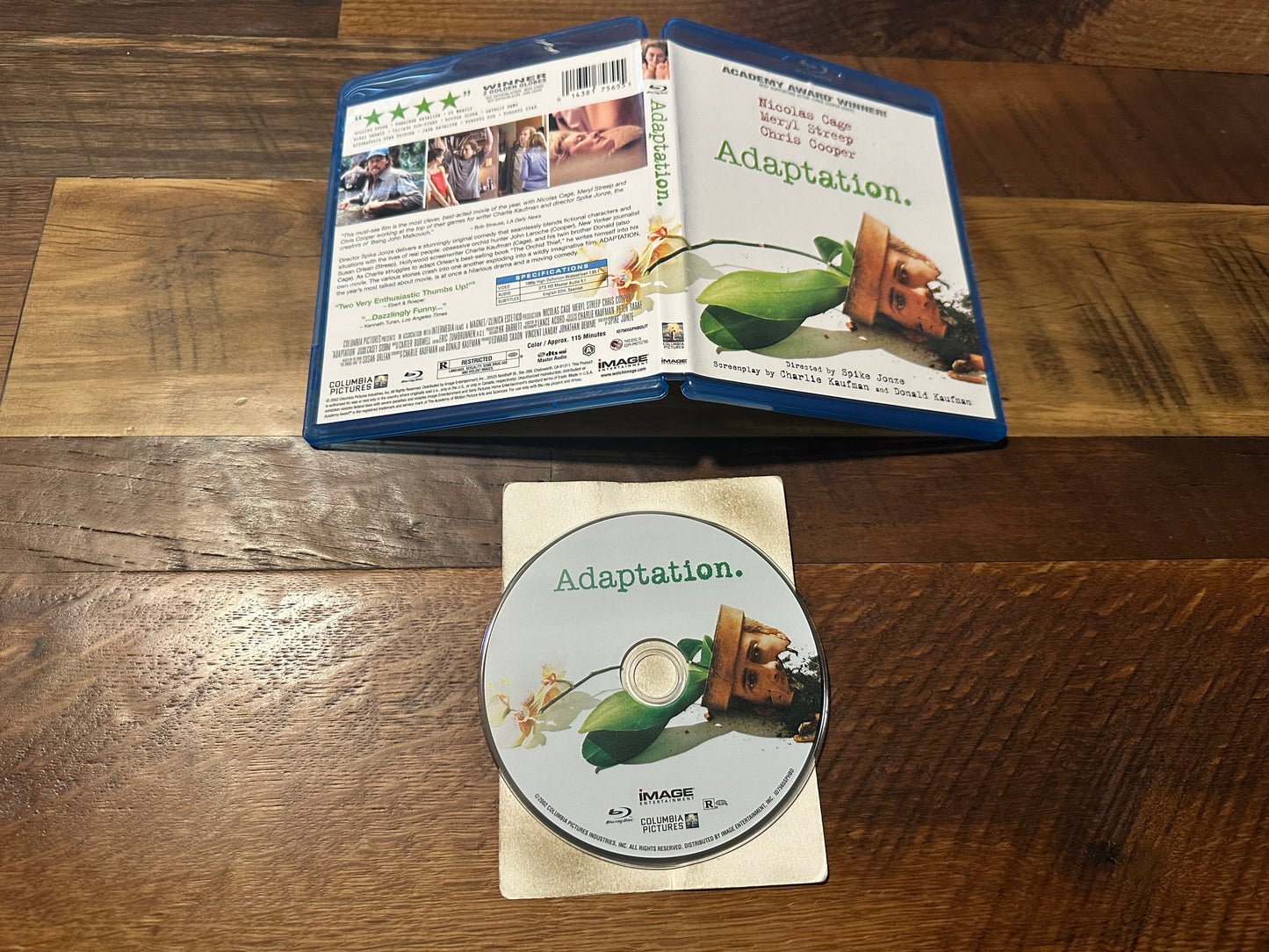 Adaption. (Blu ray, Image Entertainment, 2002 Classic, Widescreen)