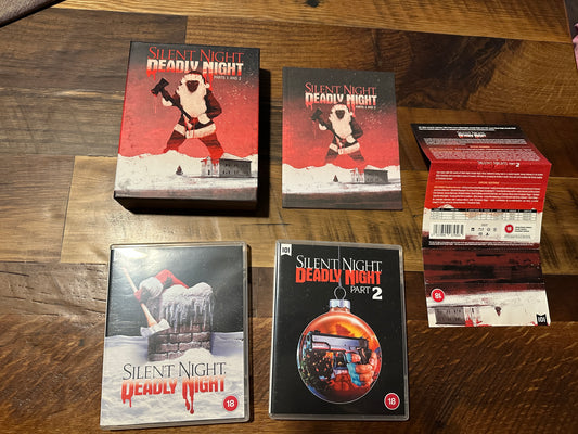 Silent Night Deadly Night Part 1 & 2 (Blu ray, 101 Films, Boxset, Region B)