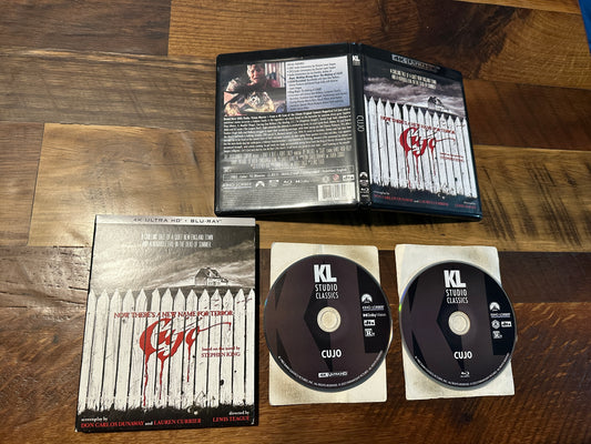 Cujo (4K Ultra HD/Blu ray, Kino Lorber, 80’s Horror Classic, 2 Disc, Slip)