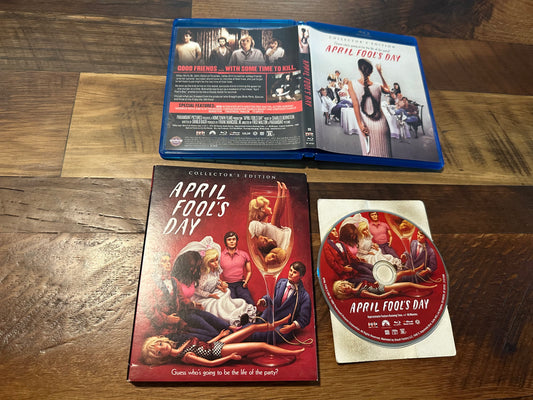 April Fool’s Day Blu ray-Scream Factory-Slipcover-Collector’s Ed-