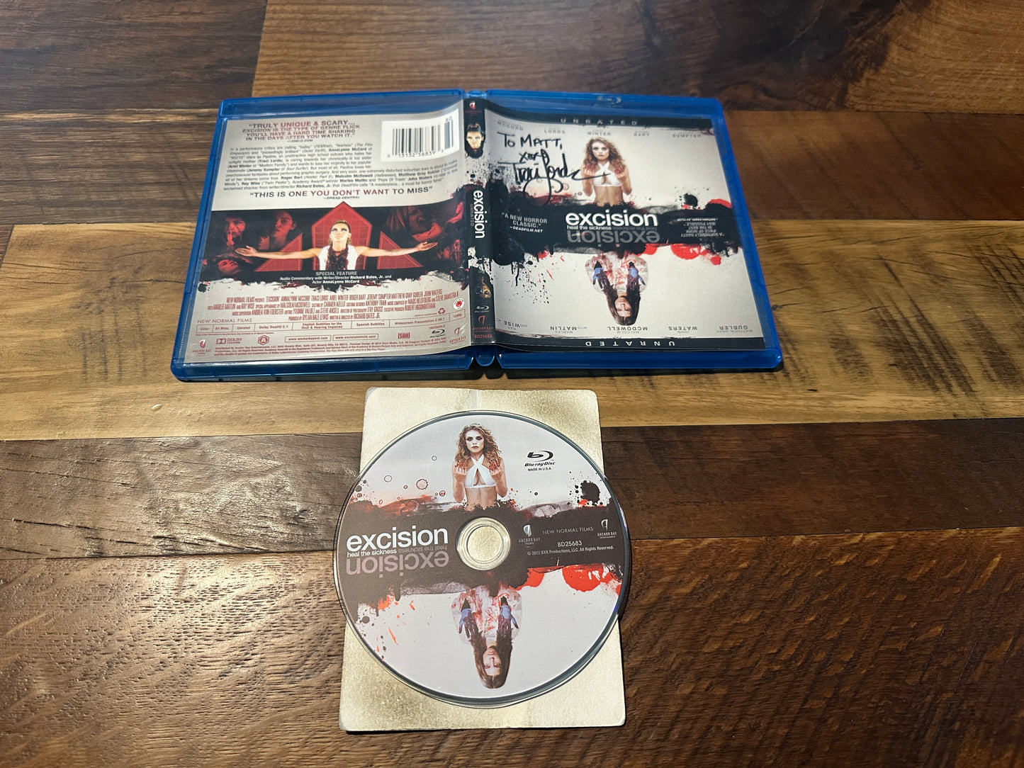 Excision (Blu ray, Anchor Bay, Singed By Traci, Widescreen)