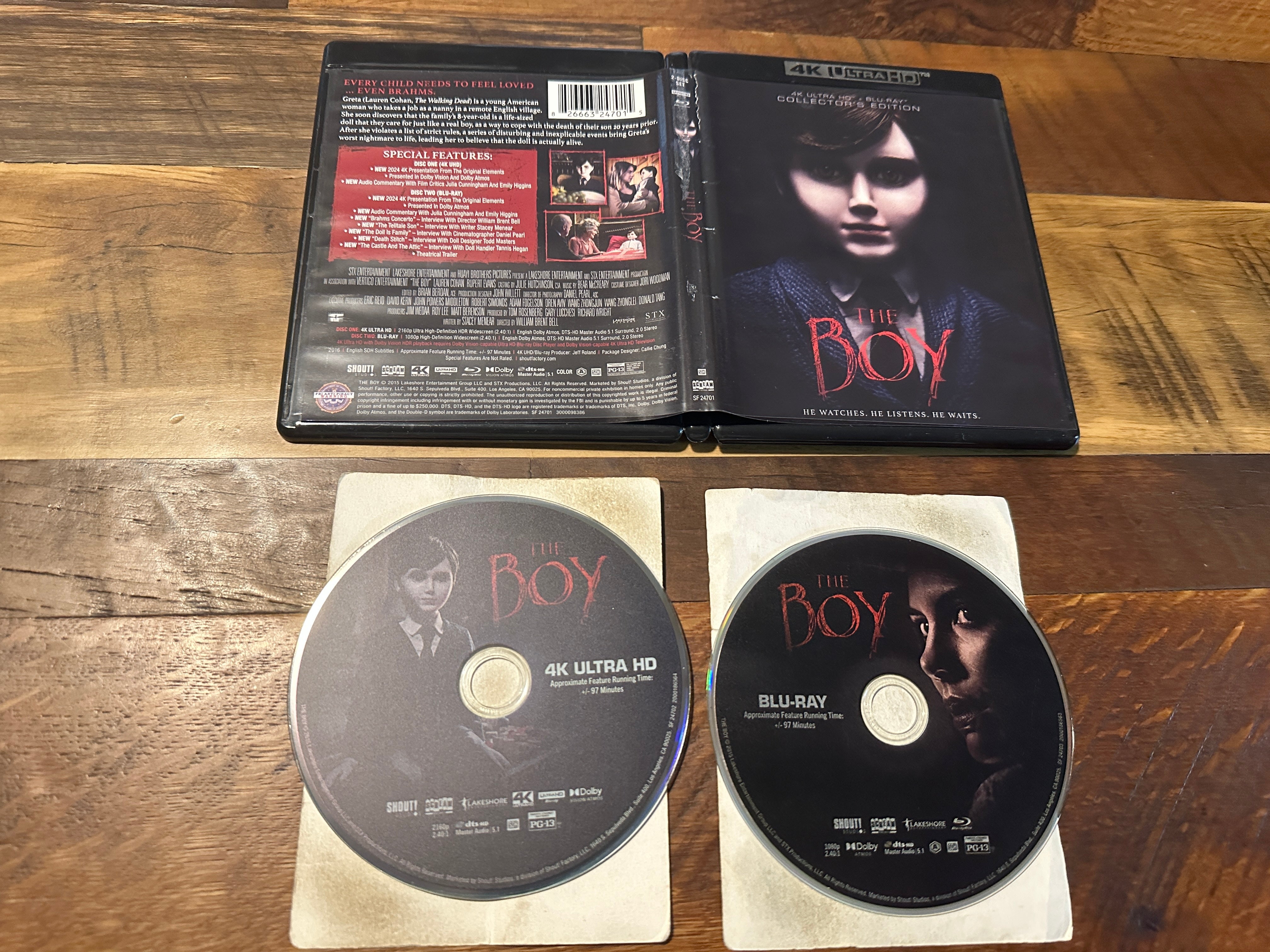 The Boy (4K Ultra HD/Blu ray, Scream Factory, 2 Disc, Collector Ed ...