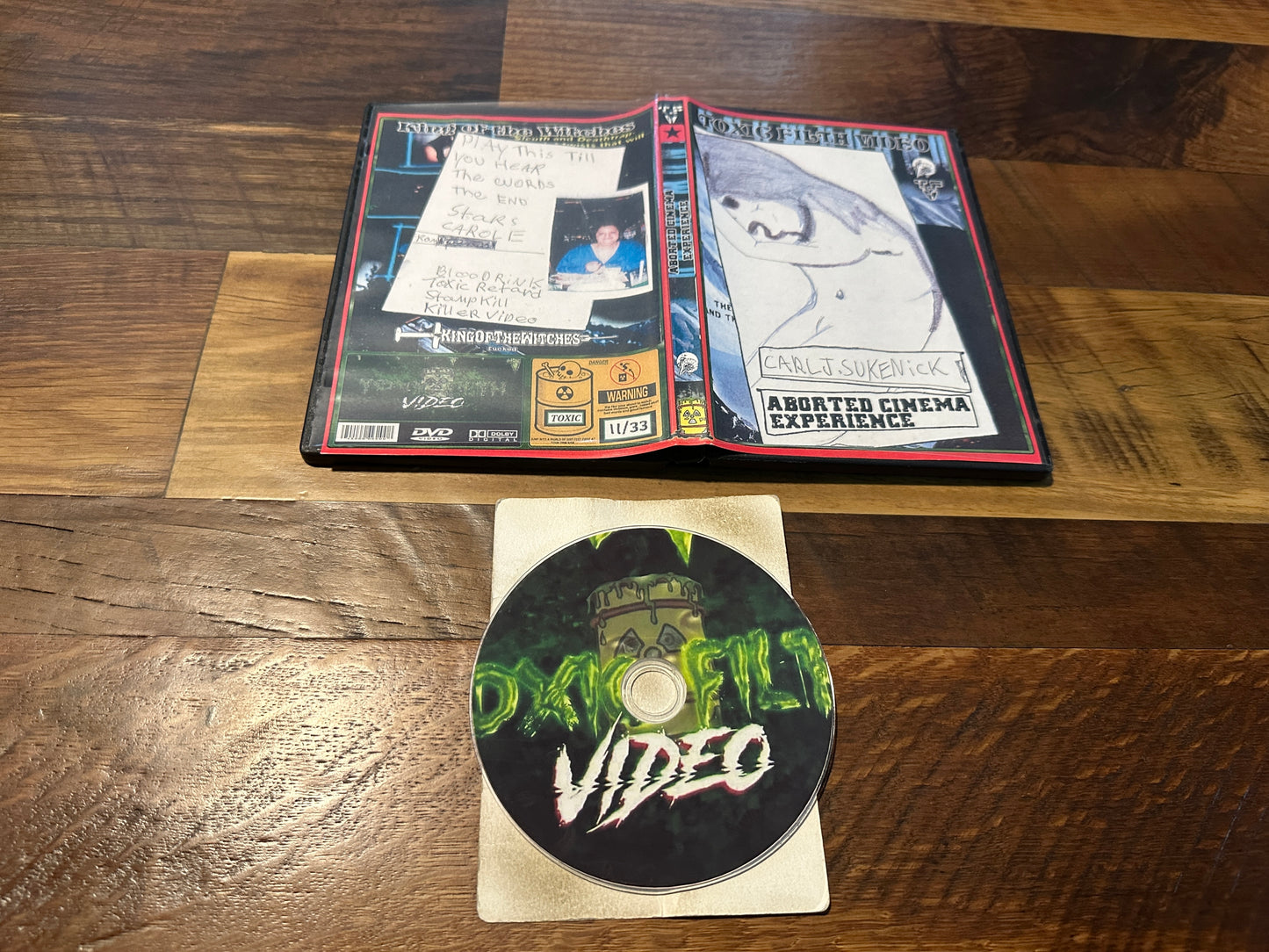 Aborted Cinema Experience (DVD-R, Toxic Filth Video, Only 33 Made, Carl J Sukenick)
