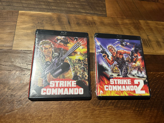 Strike Commando 1 & 2 (Blu ray, Severin Films, 80's Classic,Extended Cut, NEW)