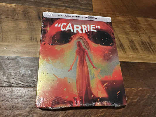 Carrie (4K Ultra HD/Blu ray, Scream Factory, Steelbook, 3 Disc, NEW)