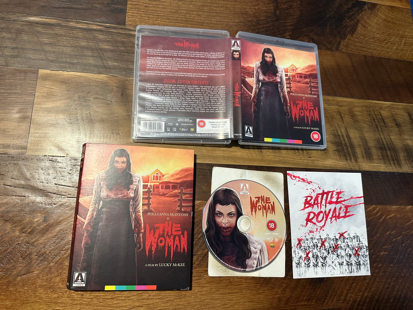 The Woman (Blu-ray, Arrow Video, Region B PAL, 2011 Horror, Slipcover)