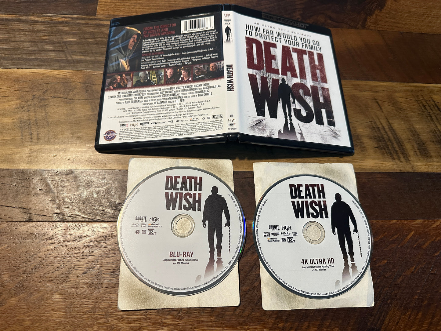 Death Wish 2018 (4K Ultra HD/Blu ray, Shout Studios, 2 Disc, No Digital)